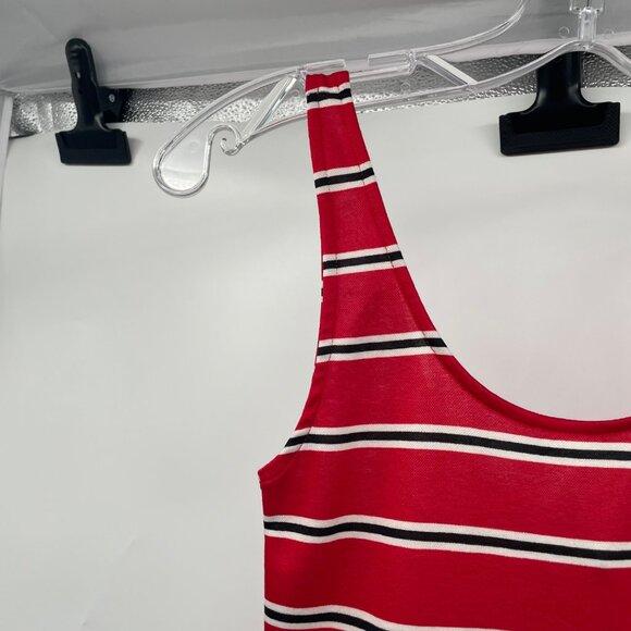 H&M Womens Striped Mini A-Line Dress Sleeveless Red/Multi Size 2 - Picture 5 of 9